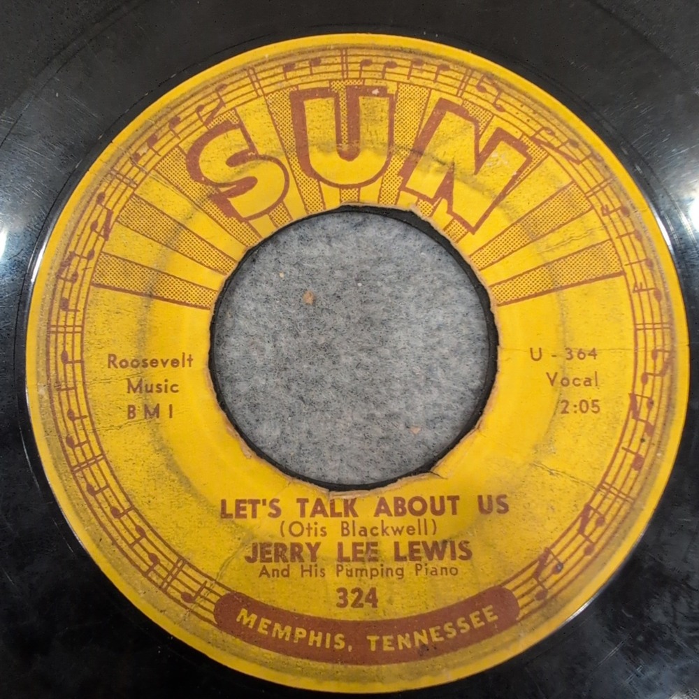 Jerry Lee Lewis Lets Talk About Us Ballad of Billy Joe Sun Records 324‎ 45 RPM - Picture 2 of 3